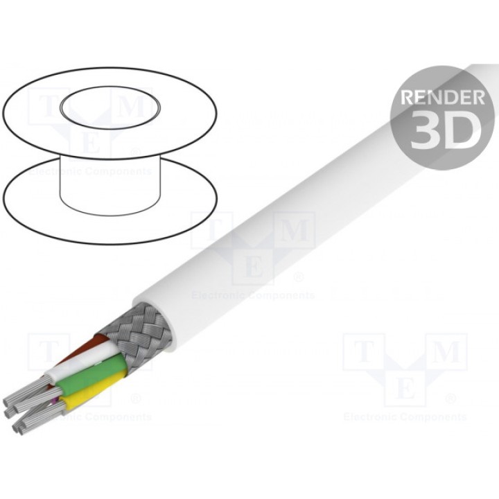 Провод MIL-W-16878/4 (Type E) 6x22AWG ALPHA WIRE 28246 WH005 (2824-6-WH005)