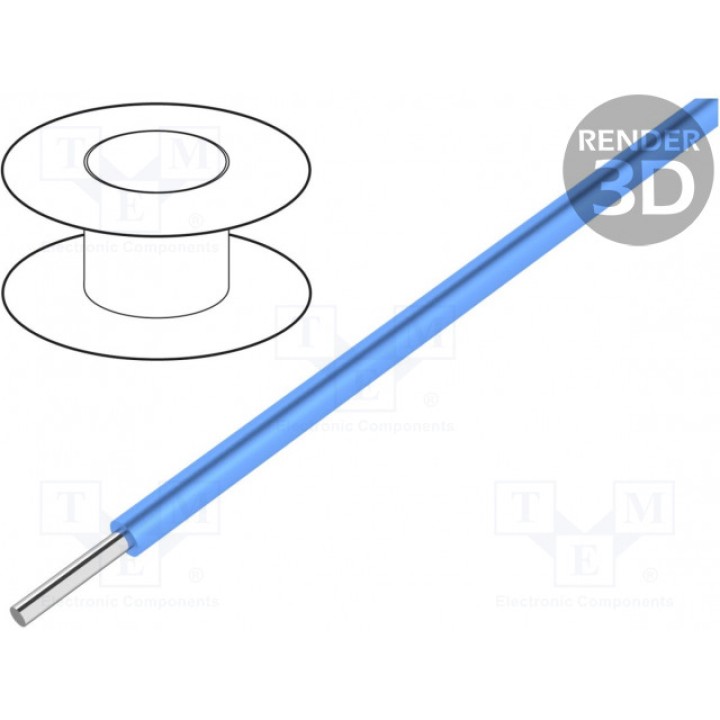 Провод ThermoThin однопров ALPHA WIRE 2936 BL005 (2936-BL005)