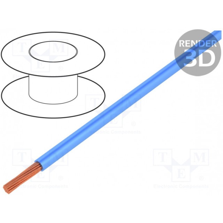 Провод LgY многопров Cu 1мм2 синий BQ CABLE LGY1.010-BL (LGY1.0-10-BL)