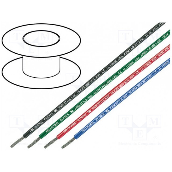 Провод UL1007CSA TR 64 многопров Cu HELUKABEL 62205 (UL1007AWG20-WH)