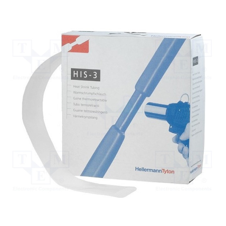 Термоусадочная трубка 3 1 HELLERMANNTYTON 308-32403 (HIS-24-8-PEX-CL)