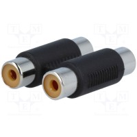 Соединитель гнездо rca x2,с обеих сторон   