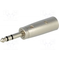 Адаптер jack 6,35мм вилка,xlr "папа"   