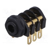Гнездо jack 6,35мм CLIFF CL12207 JSKT S2BBB BLK