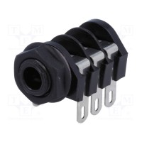 Гнездо jack 6,35мм CLIFF S2BBB (CL1220A)