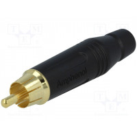 Вилка rca AMPHENOL ACPR-BLK