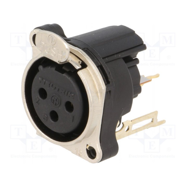 Гнездо xlr NEUTRIK NC3FBV2 (NTR-NC3FBV2)