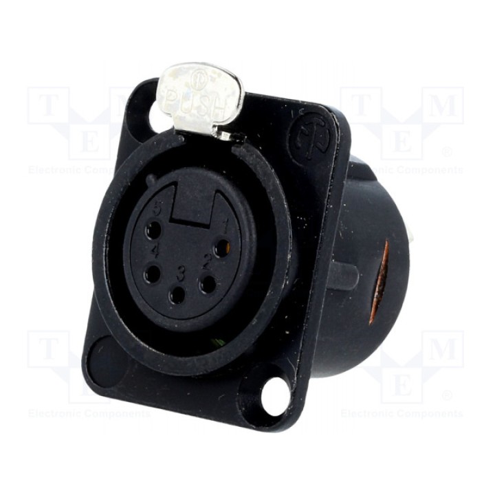 Гнездо xlr NEUTRIK NC5FD-L-B-1 (NTR-NC5FDL1B)