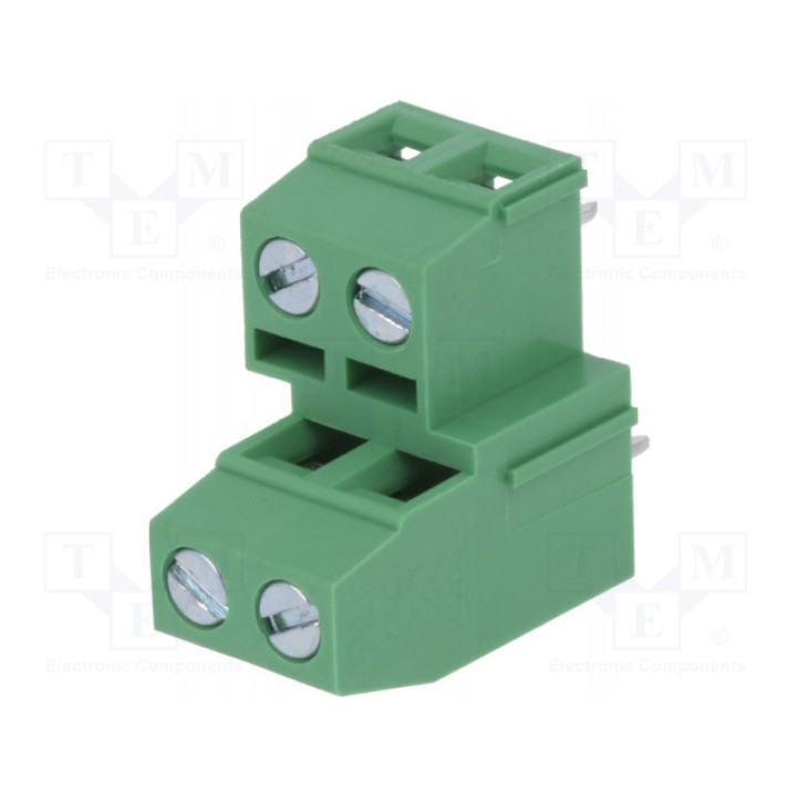 Зажимная рейка для печатных плат угловой 90° DEGSON ELECTRONICS DG127A-5.08-04P-14-00AH (DG127A-5.08-04P)