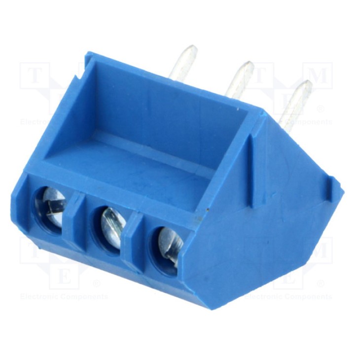 Зажимная рейка для печатных плат угловой 45° DEGSON ELECTRONICS DG330-5.0-03P-12-00A(H) (DG330-5.0-3P12)