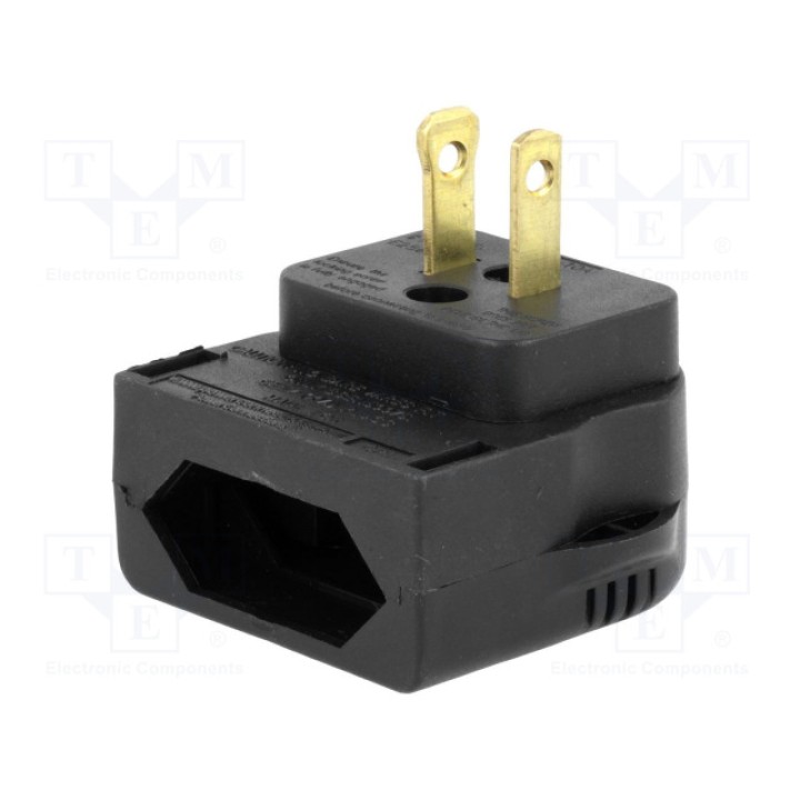Переходник адаптер конфиг.выводов 2p+pe (ADAPTER-PL-USA)