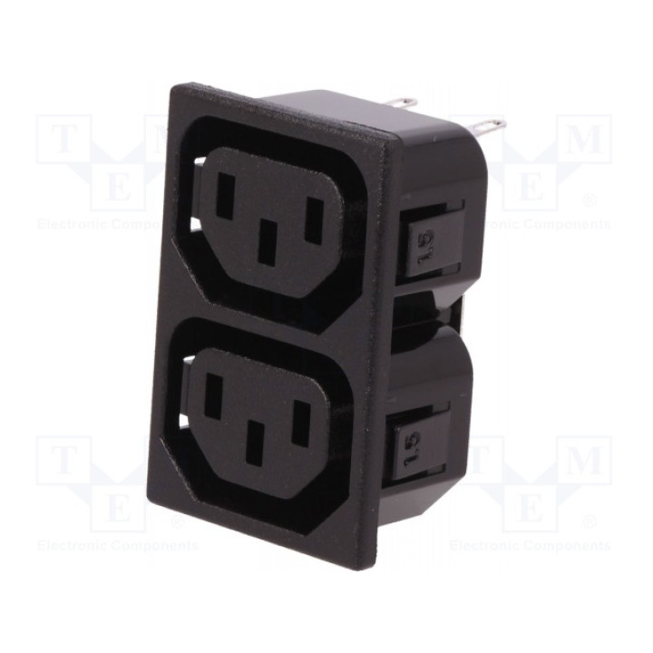 Разъем питания ac разветвитель BULGIN PX0717215ST (PX0717/2/15/ST)