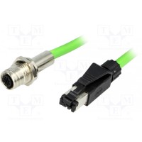 Адаптер вилка rj45,гнездо м12 "мама" MOLEX 120108-0252