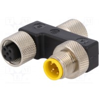 Тройник м12 "папа",2 м12 "мама" LUMBERG AUTOMATION 7843 0906 UTP 101