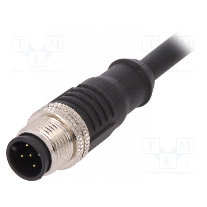 Вилка m12 BULGIN PXPTPU12FIM05ACL010PUR (PXPTPU12FIM05AC010)