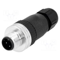 Вилка m12 MOLEX 120071-0038