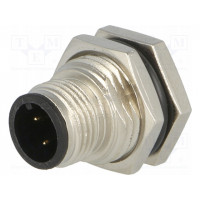 Гнездо m12 AMPHENOL M12A-04PMMS-SF8001