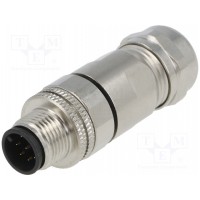 Вилка m12 DEGSON ELECTRONICS SM12-CVC-A8M-1B9