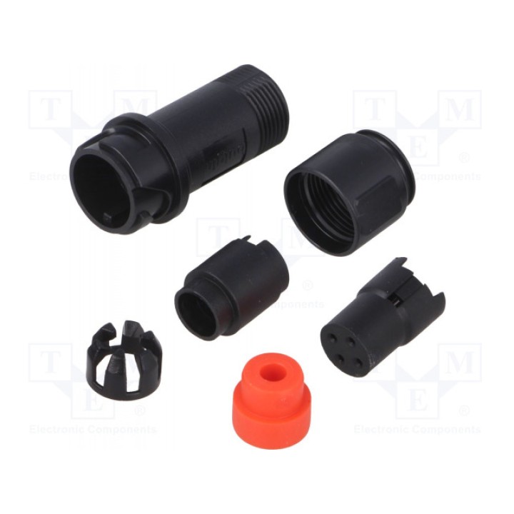 Разъем круглый вилка BULGIN PXP401104S4550 (PXP4011/04S/4550)