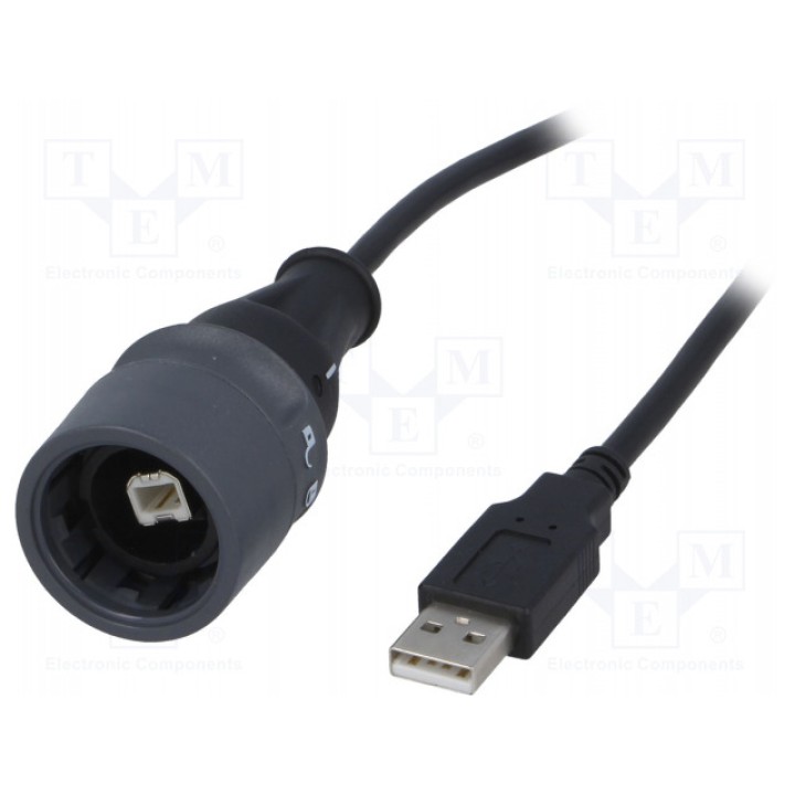 Переходник кабель / адаптер ip66, ip68, ip69k BULGIN PXP6040B2M00 (PXP6040/B/2M00)