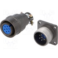 Гнездо,вилка разъем круглый CONNFLY DS1110-06-07LYP