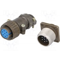 Гнездо,вилка разъем круглый CONNFLY DS1110-08-07LYP