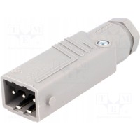 Разъем прямоугольный st HIRSCHMANN 932143106 STAS 3 N GRAU