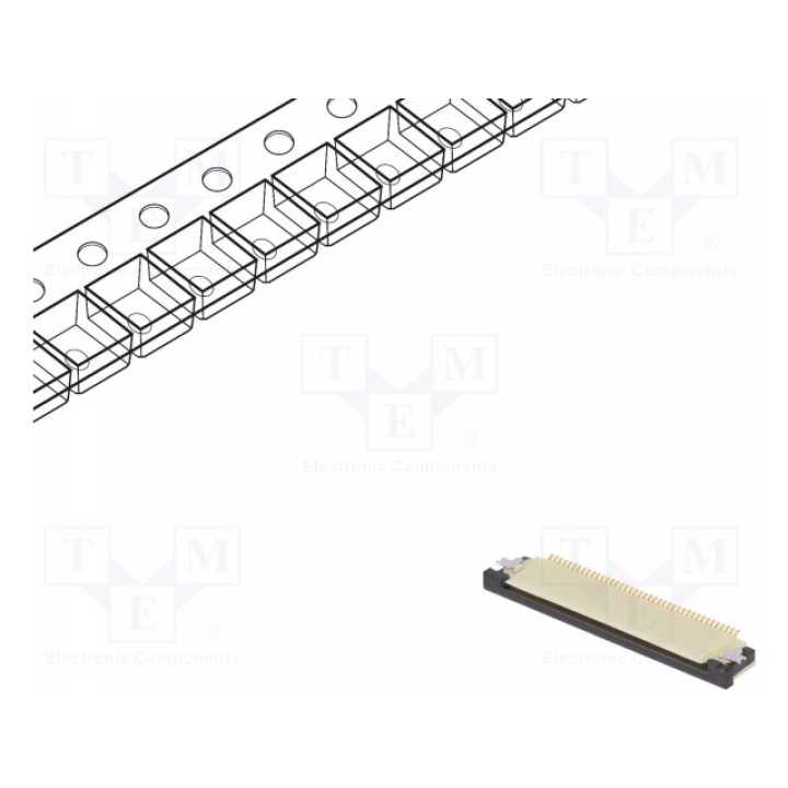 Разъем ffc (fpc) горизонтальный AMPHENOL 62684-401100ALF (62684-401100ALF/C)