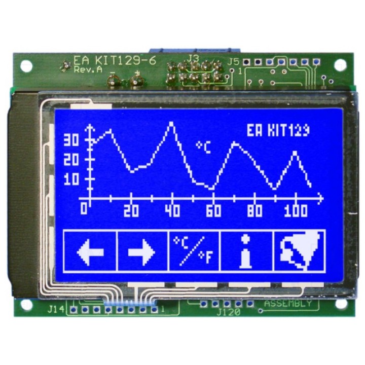 Дисплей LCD графический LCD ELECTRONIC ASSEMBLY EA KIT129-6LWTP (EAKIT129-6LWTP)