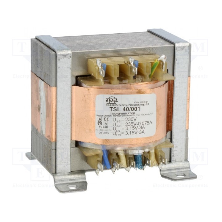 Трансформатор сетевой 230ВAC 235В 315В INDEL TSL 40001 (TSL40-001)