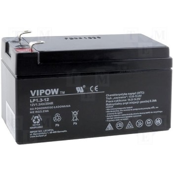 Свинцовый аккумулятор VIPOW ACCU-HP1.3-12 
