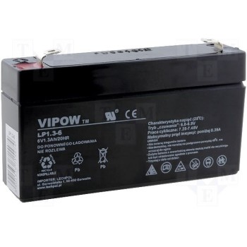 Свинцовый аккумулятор VIPOW ACCU-HP1.3-6 