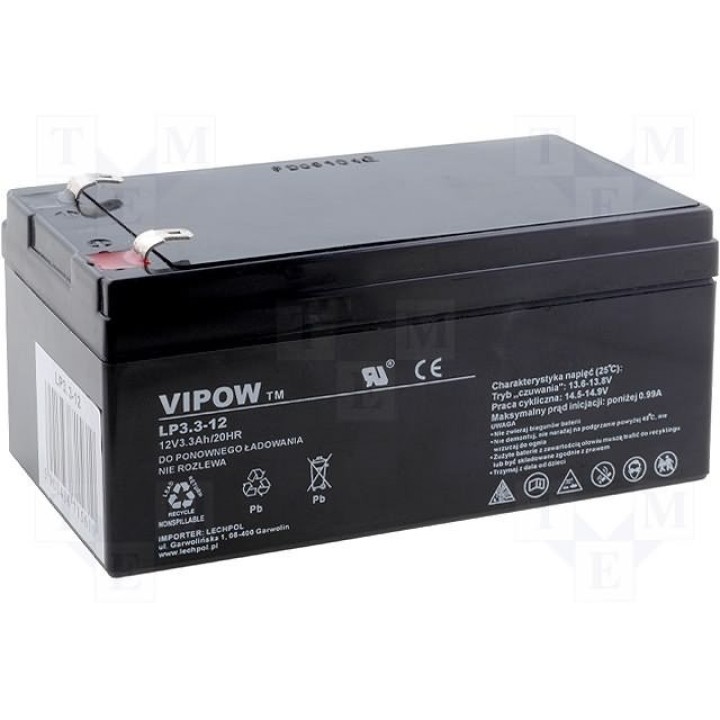 Свинцовый аккумулятор VIPOW ACCU-HP3.3-12(BAT0219)