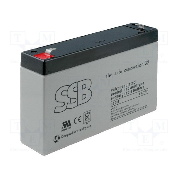 Свинцовый аккумулятор SSB ACCU-HP7-6S(SB 7-6)