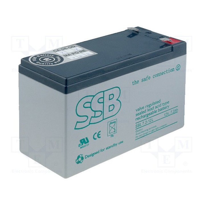 Свинцовый аккумулятор SSB ACCU-HP7.2-12SL(SBL 7.2-12L)