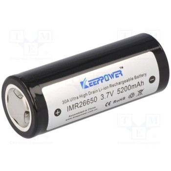 Li-Ion аккумулятор KEEPPOWER ACCU-IMR26650-5.2 