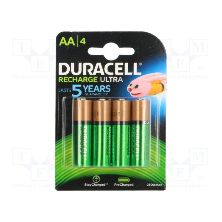 NiMh аккумулятор DURACELL ACCU-R62500DR(DURACELL 2500MAH BLISTER B4)