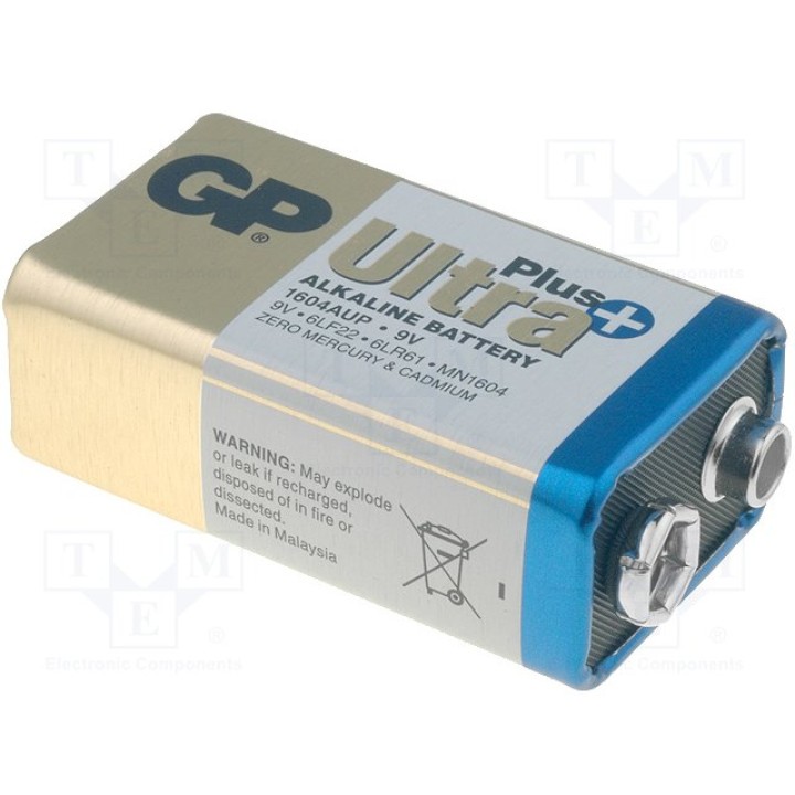 Батарея щелочная GP BAT-6LR61GP-UP(GP 1604 ULTRA PLUS)