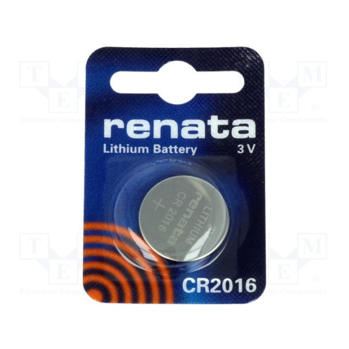 Литиевая батарея RENATA BAT-CR2016RE-B(CR2016)