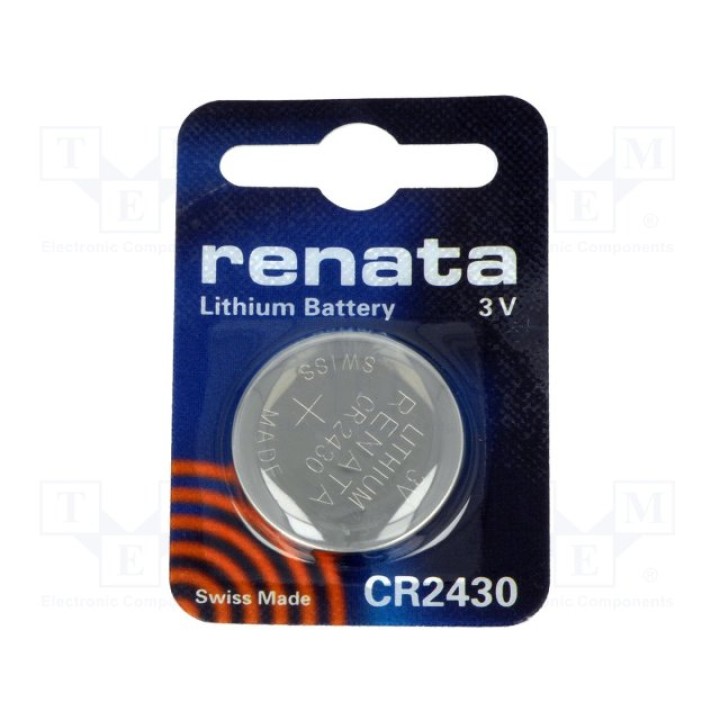 Литиевая батарея RENATA BAT-CR2430RE-B(CR2430)