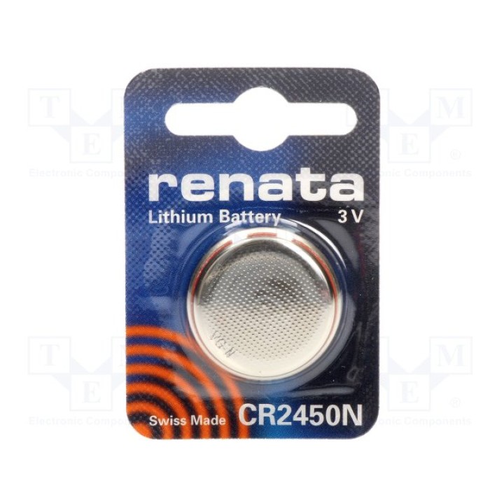 Литиевая батарея RENATA BAT-CR2450NRE-B(CR2450N B1)
