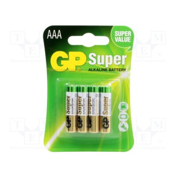 Алкалиновые батарейки GP BAT-LR03GP-B4 