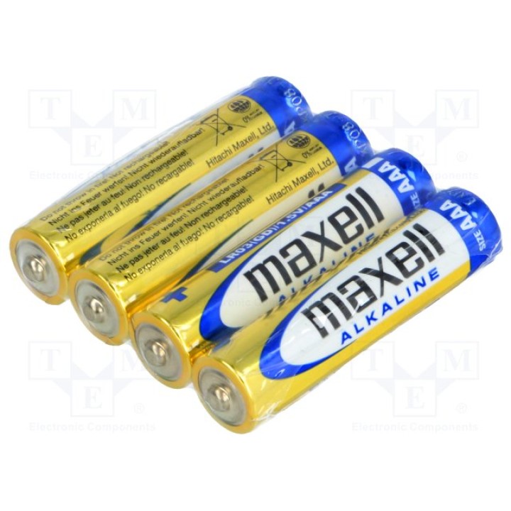 Батарея щелочная MAXELL BAT-LR03MX-S4(LR03 MAXELL S4)