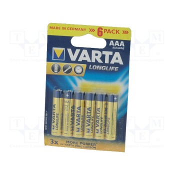Батарея щелочная VARTA BAT-LR03X6VL 