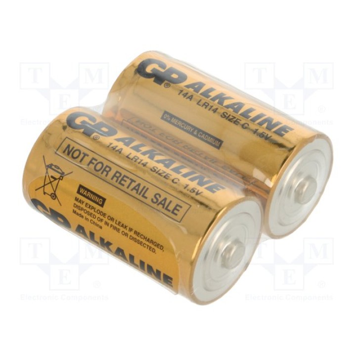 Алкалиновые батарейки GP BAT-LR14GP-I-S2(GP14A S2)