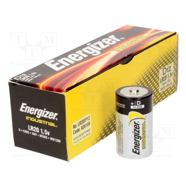 Батарея щелочная ENERGIZER BAT-LR20EGI-BOX()