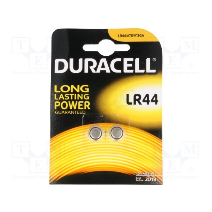 Батарея щелочная DURACELL BAT-LR44DR-B2()
