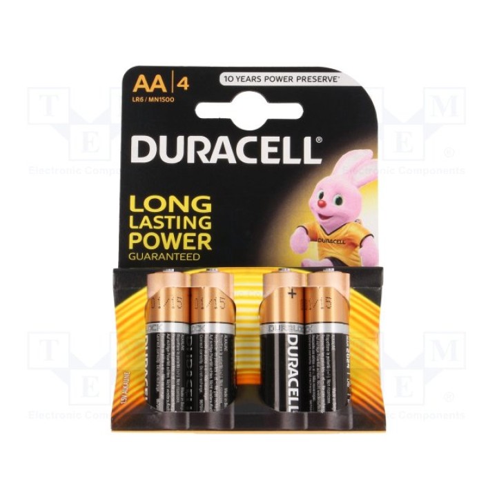 Батарея щелочная DURACELL BAT-LR6DR-B4(LR6/AA/MN1500(K4) C&B)