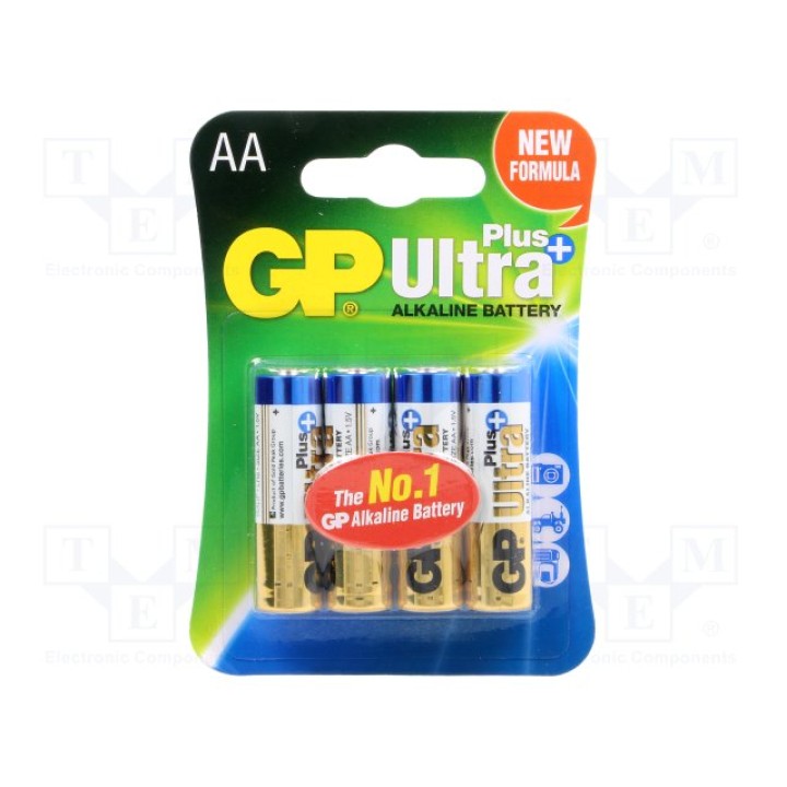 Батарея щелочная GP BAT-LR6GP-UP-B4(GP 15AU ULTRA PLUS B4)