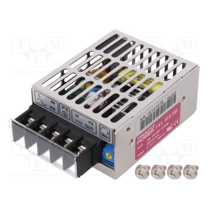 Блок питания TRACO POWER TXL015-15S(TXL 015-15S)